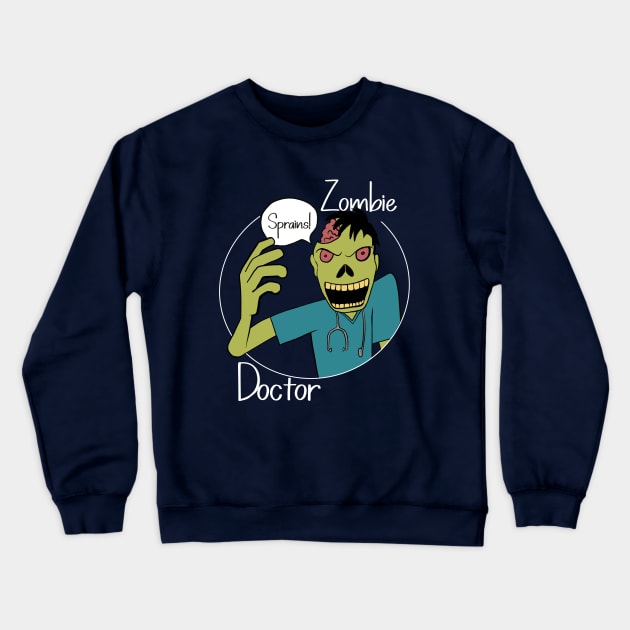 Halloween Zombie Doctor gift Crewneck Sweatshirt by LovableDuck